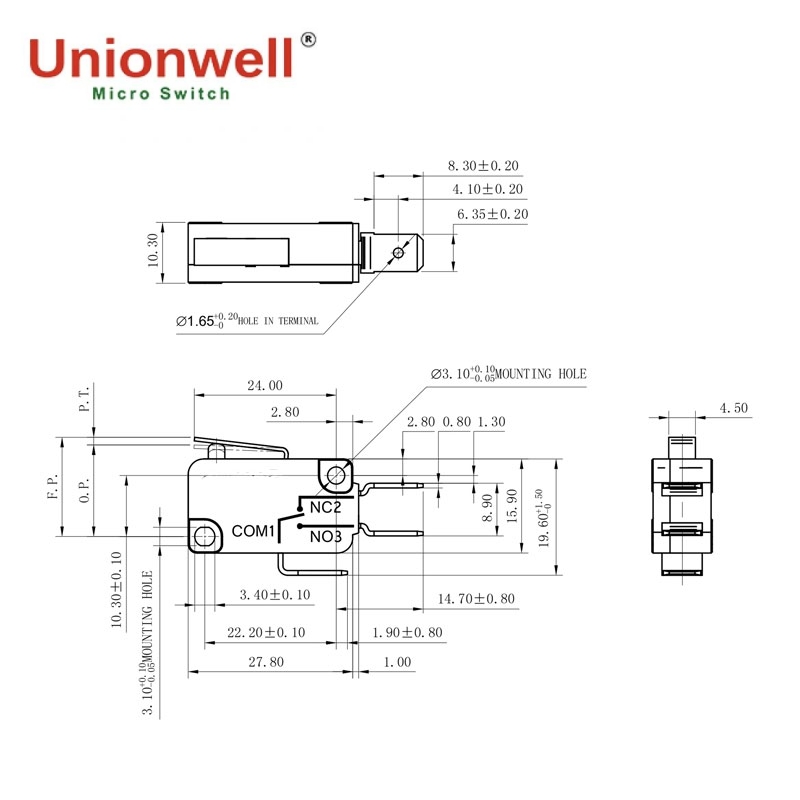 Unionwell basic 3 pin micro switch for cooker